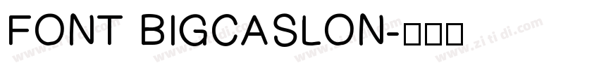 FONT BIGCASLON字体转换